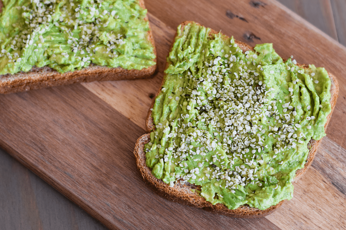 avocado toast close up