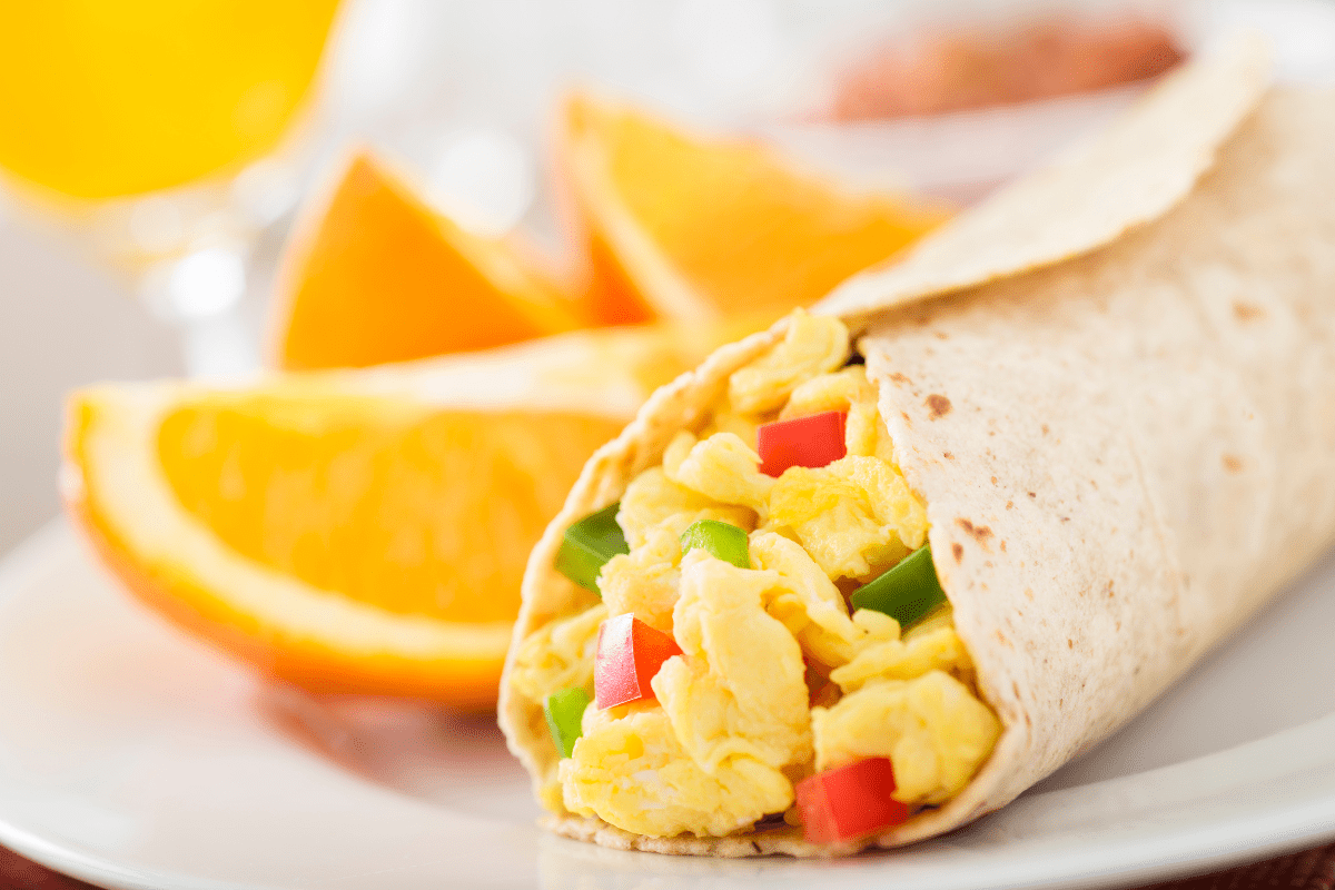 Breakfast Burrito close up