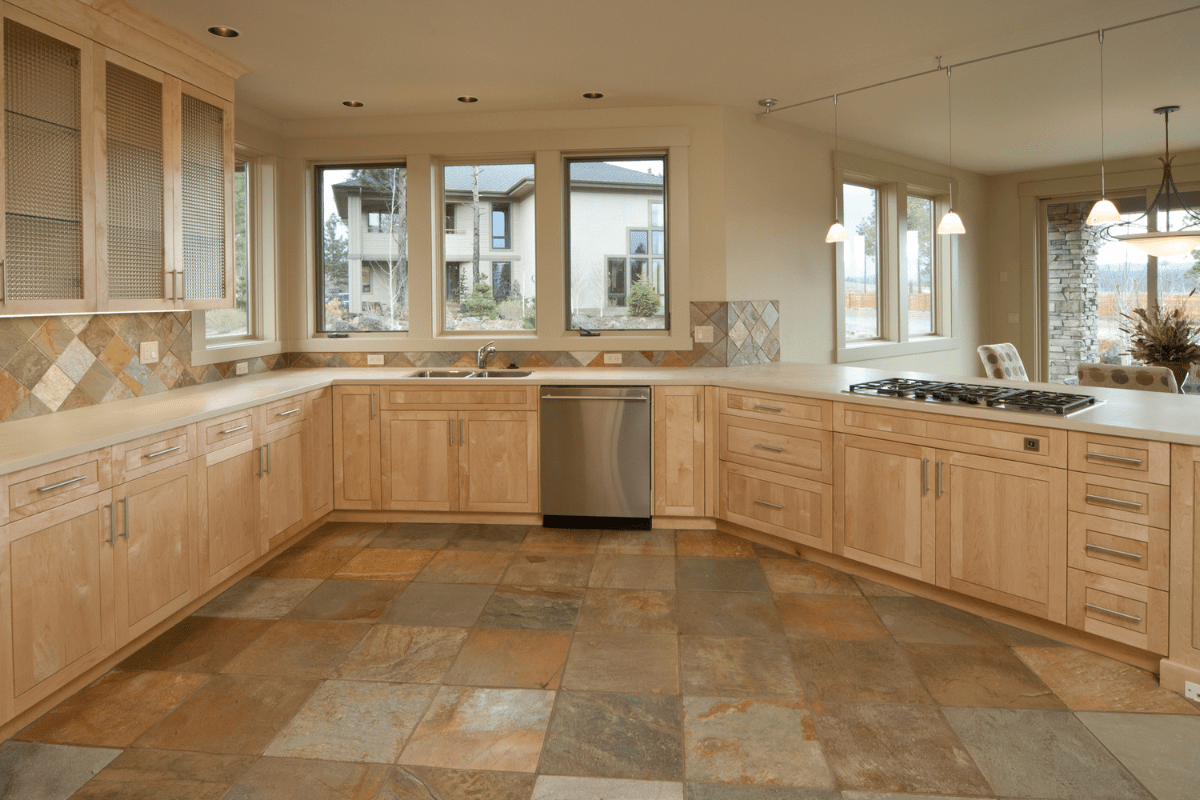 ceramic tile in kitchen floor