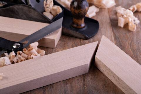 woodworking tools on a wooden table