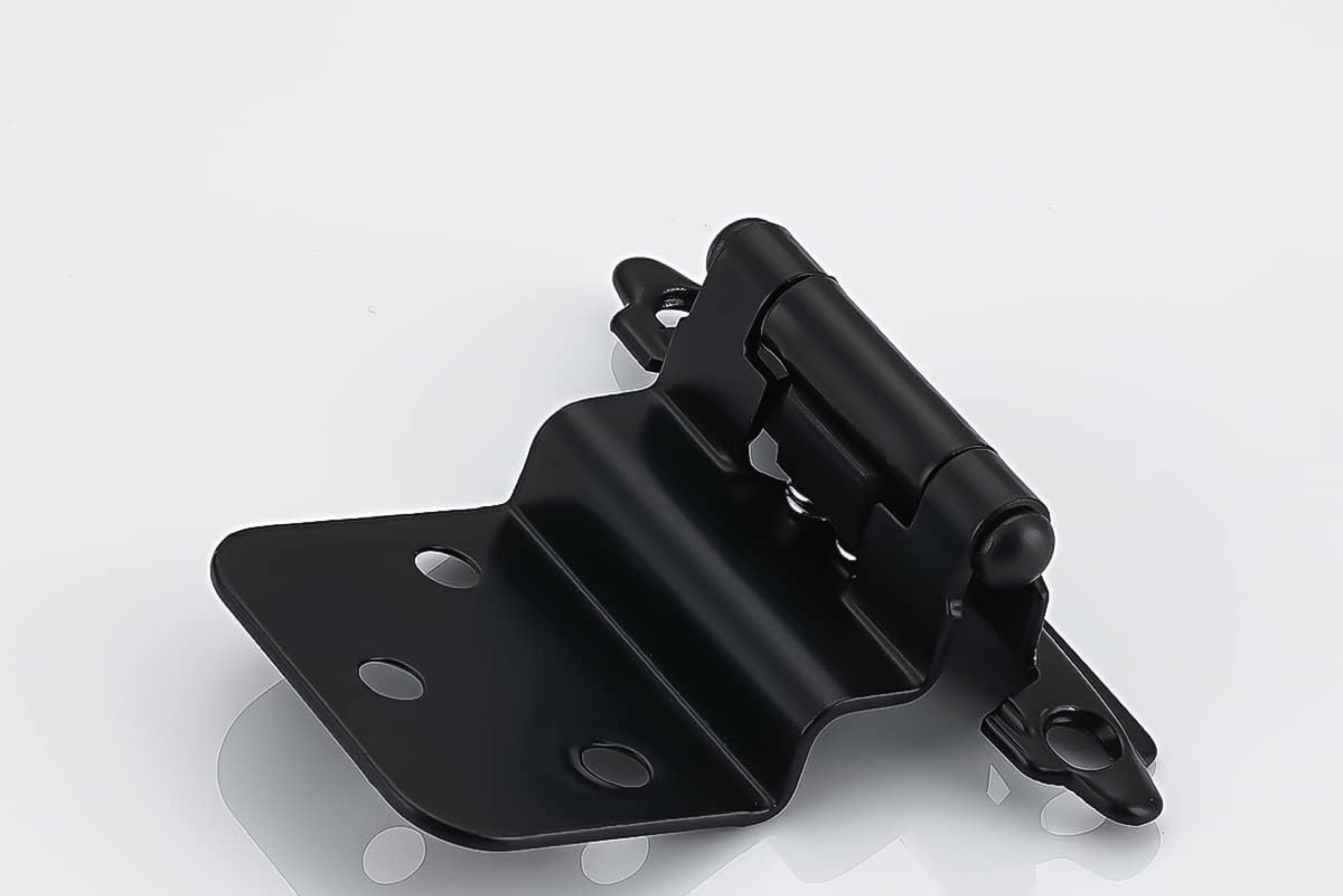 Product image of a inset hinge finished in matte black.