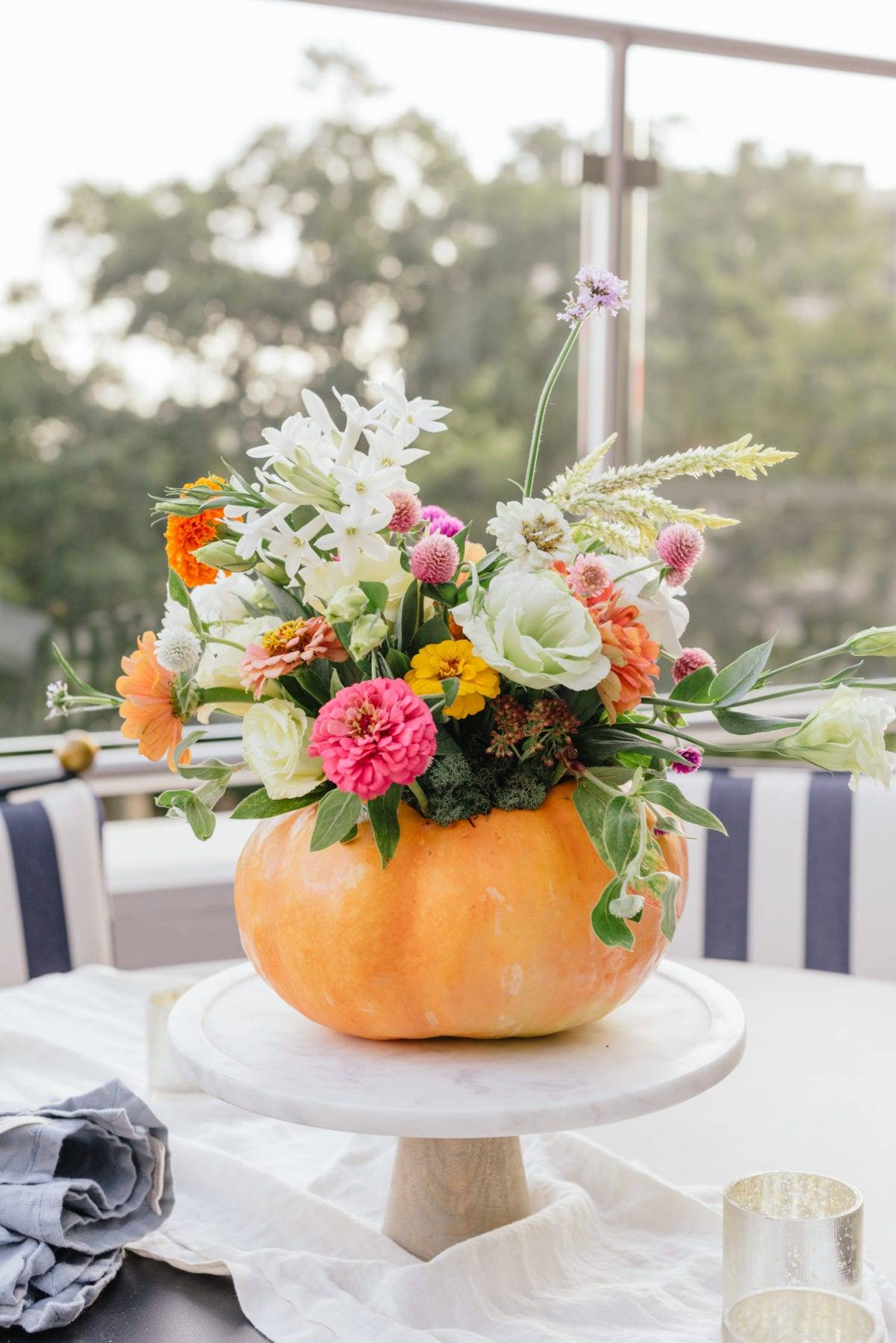 Pumpkin centerpiece.