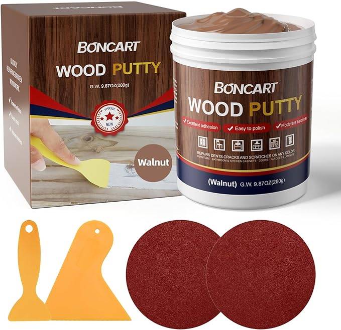 close up of wood putty product photo