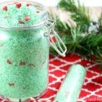 grinch green bath salts in mason jar