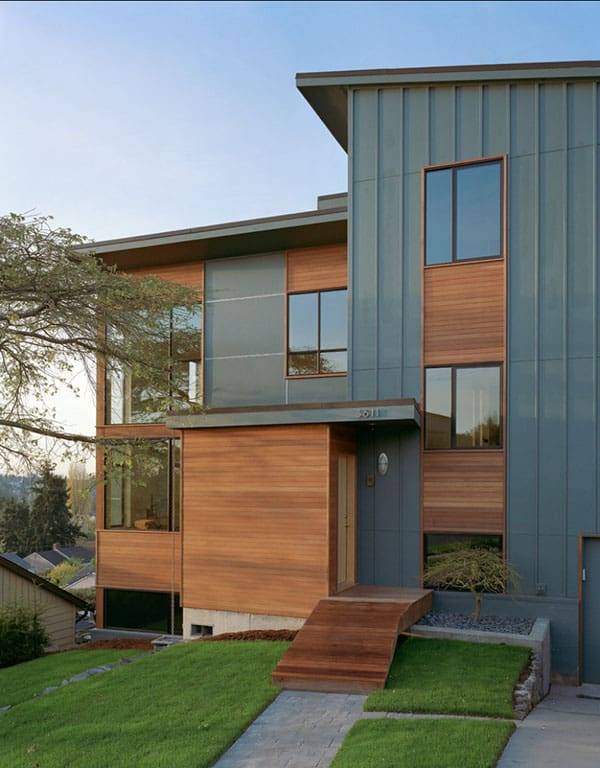modern home with hardie board exterior