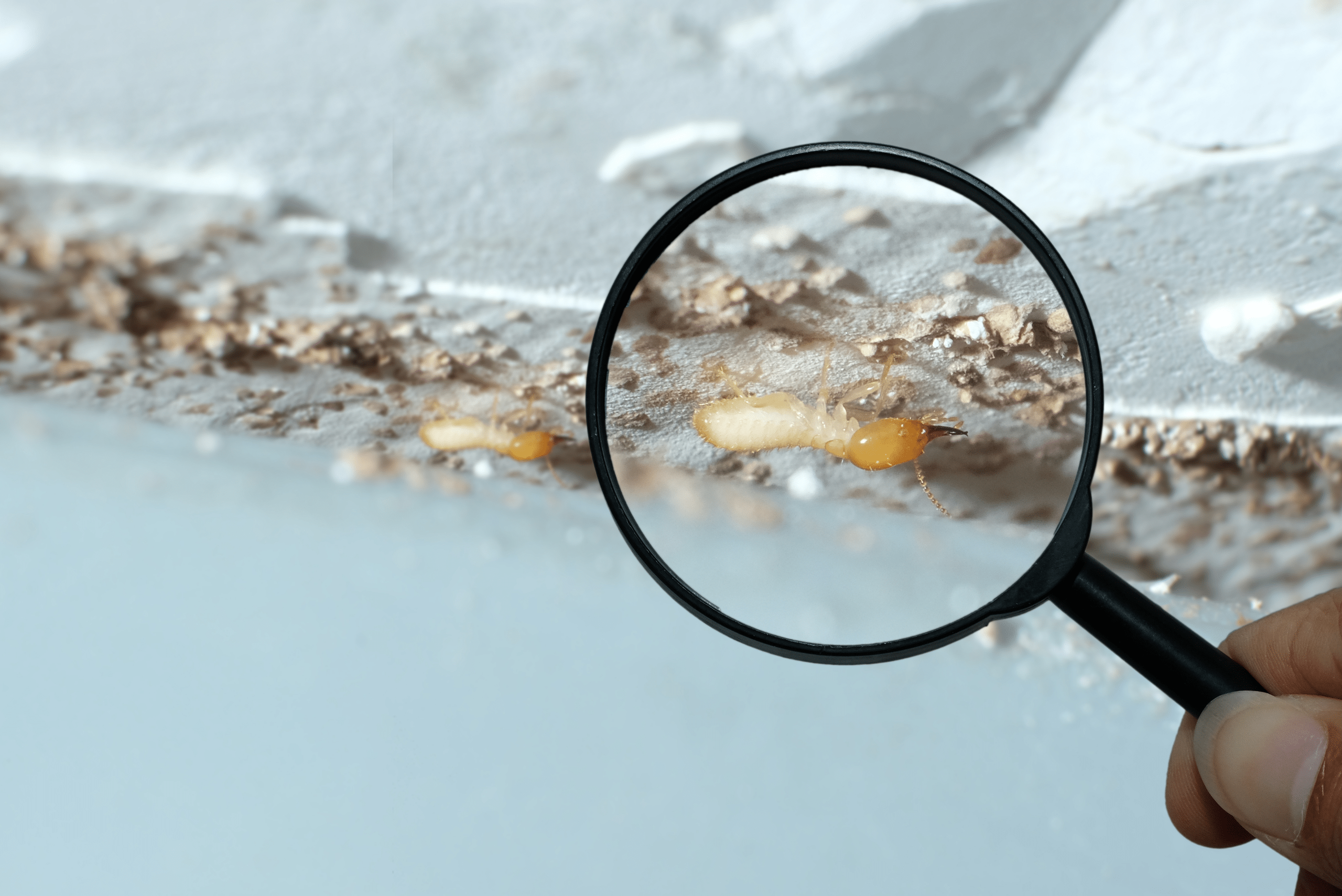 A magnifying glass on a termite.
