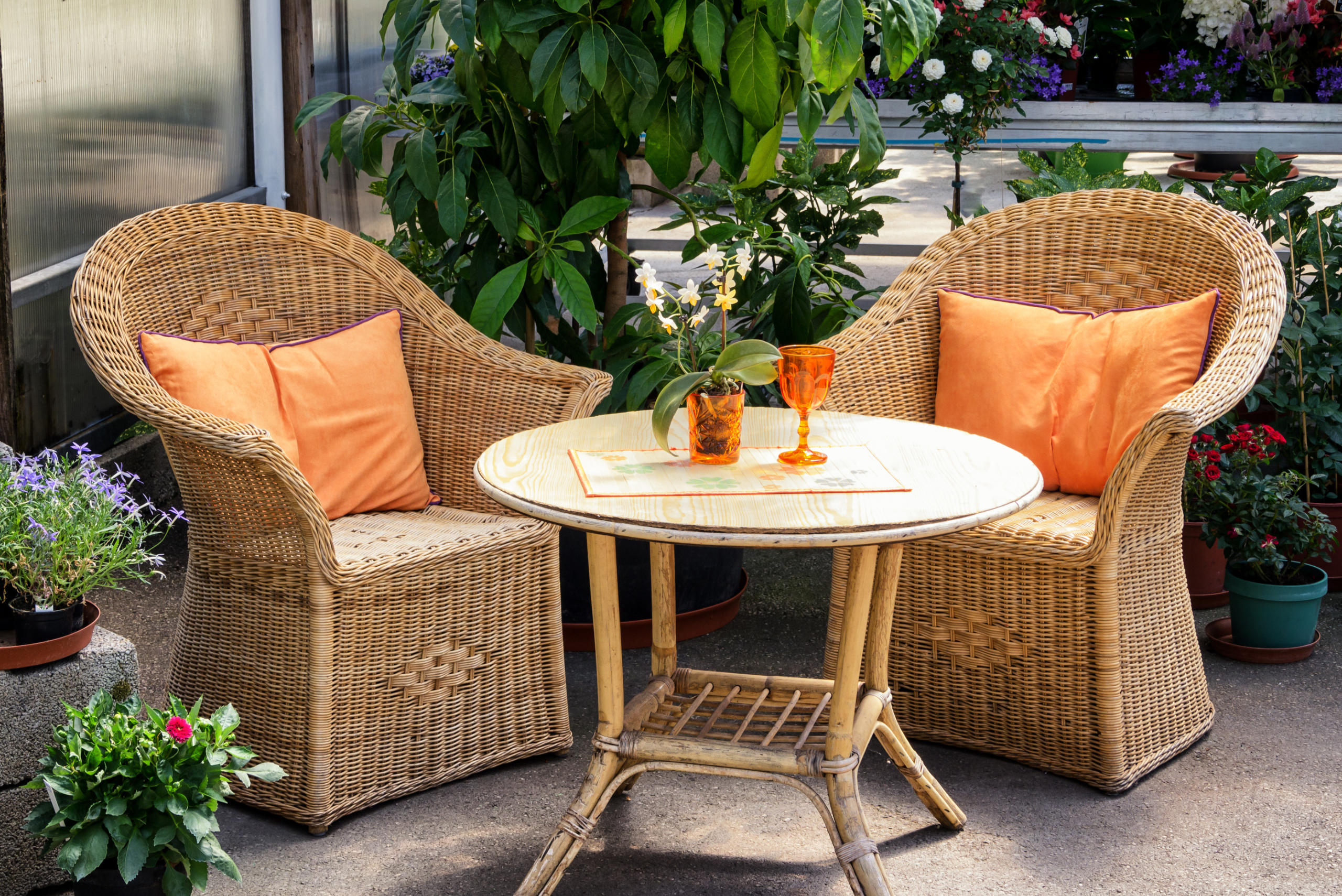 Clean patio furniture.