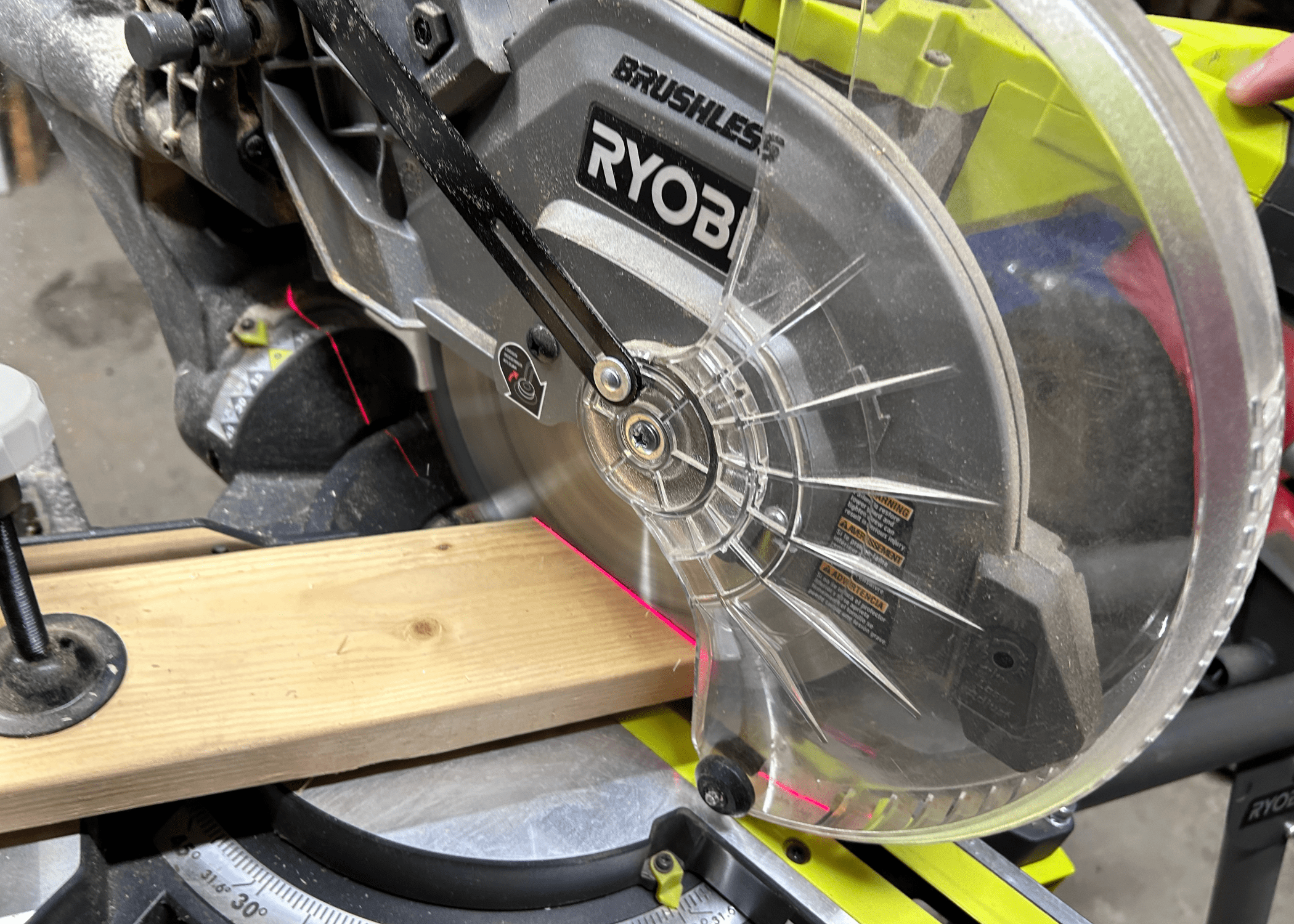 cutting a 30 degree cut with a miter saw