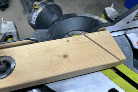 a 30 degree cut on a miter saw
