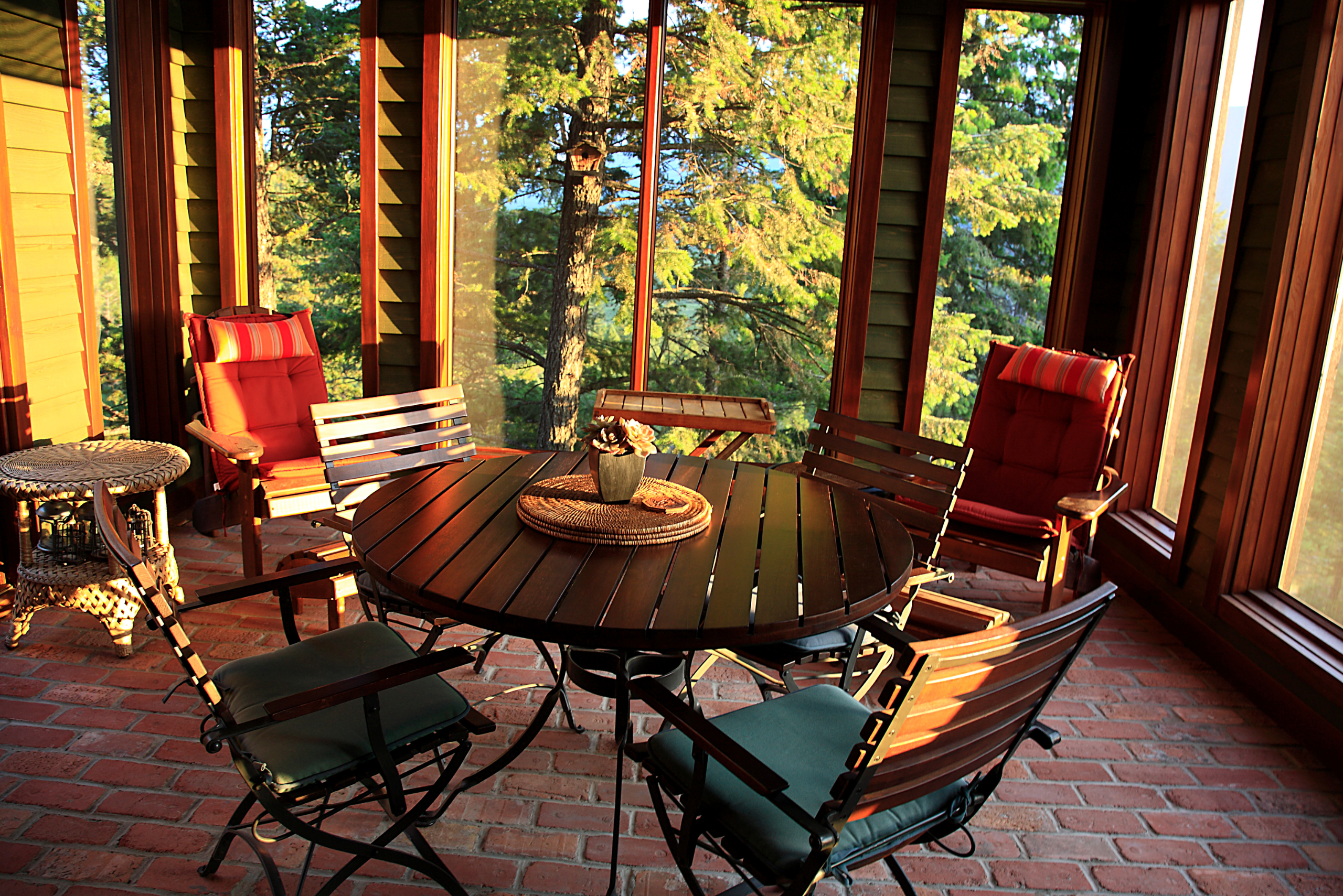 Cottage with a cozy screened-in porch.