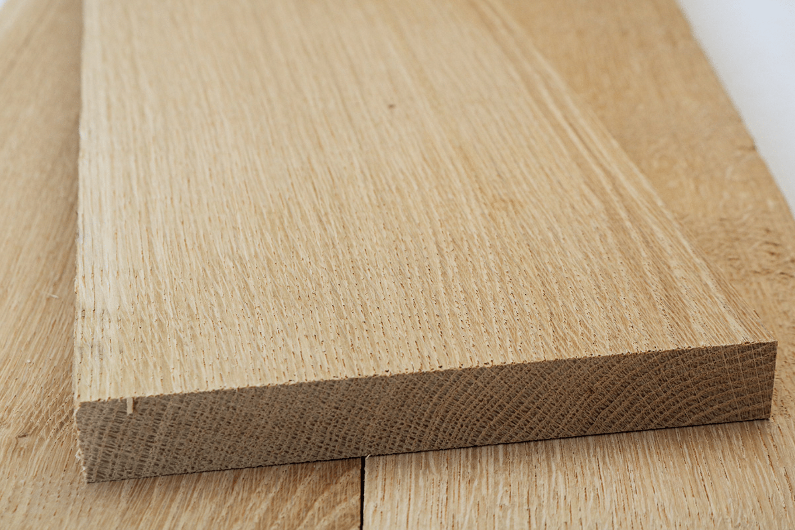 Rift sawn wooden board.