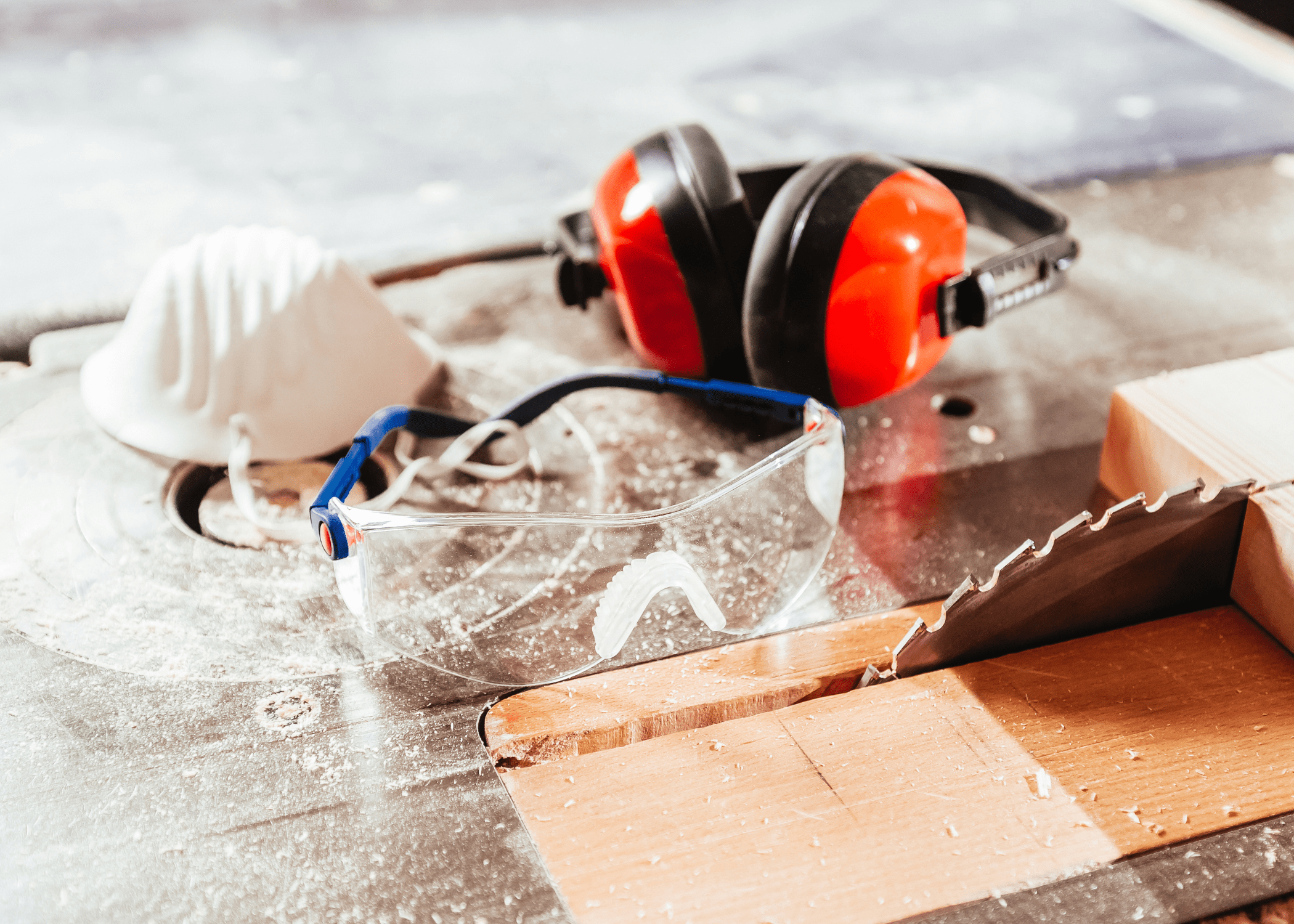 safety equipment on table saw