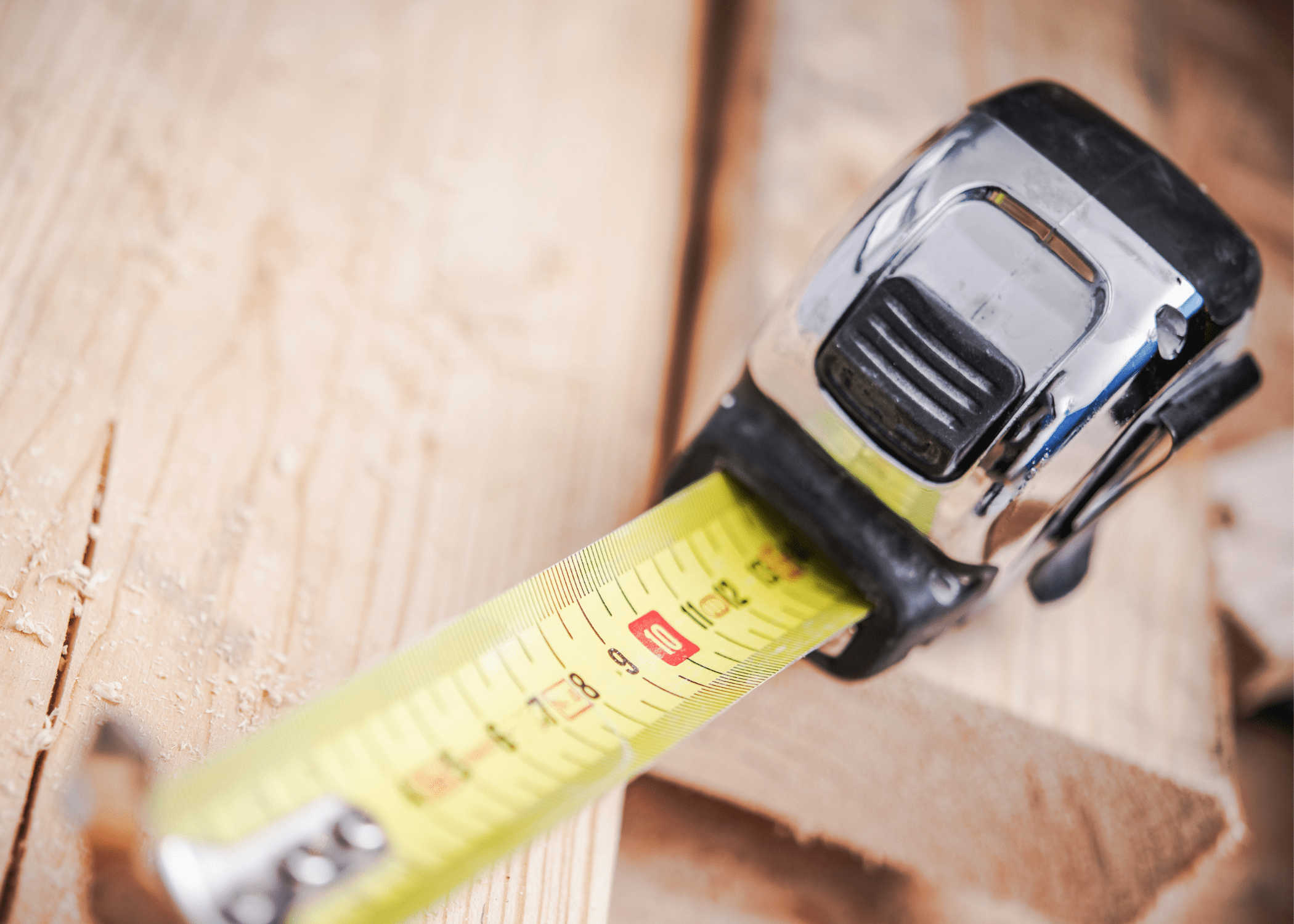 close up of tape measure