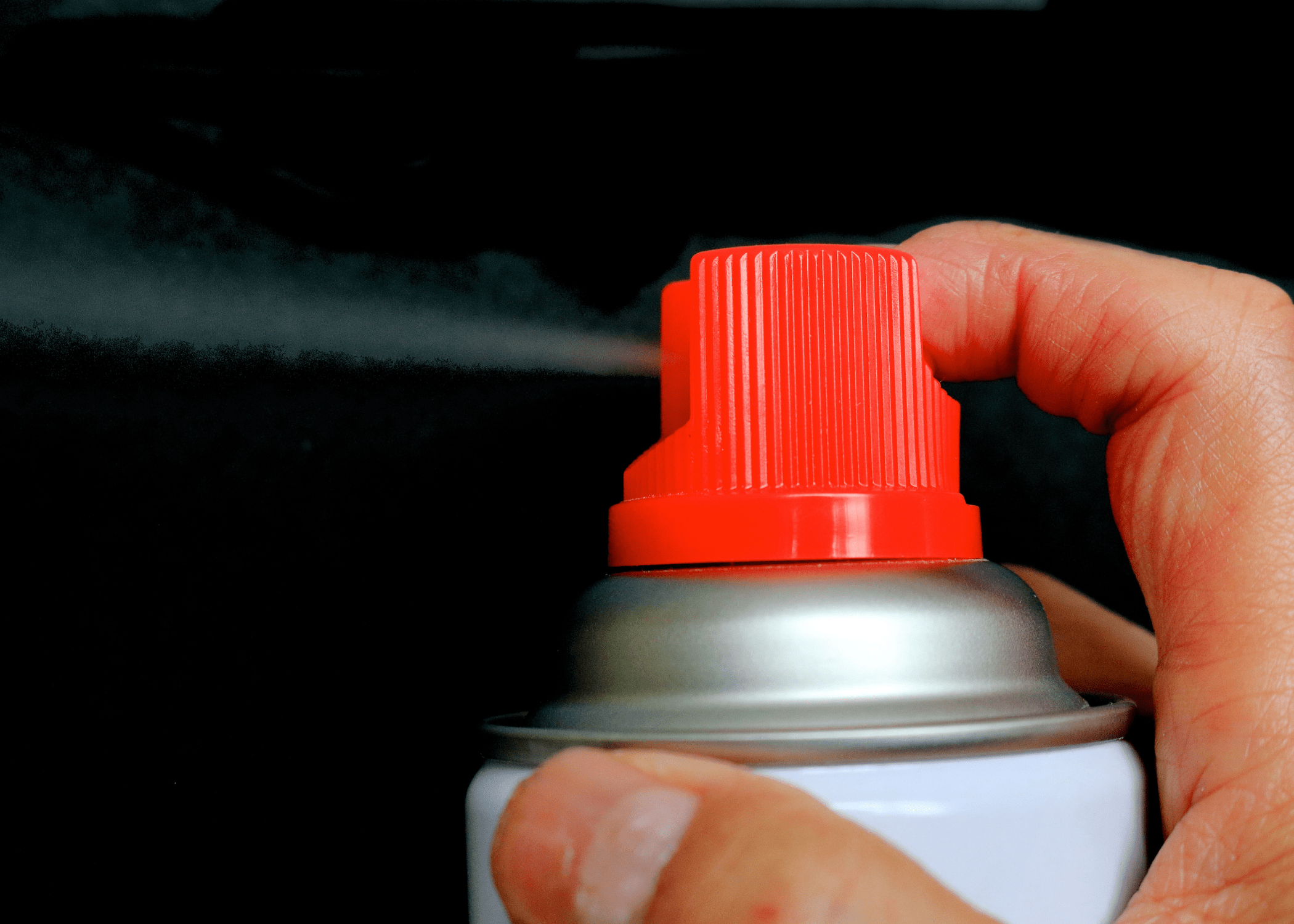 close up of an aerosol spray can