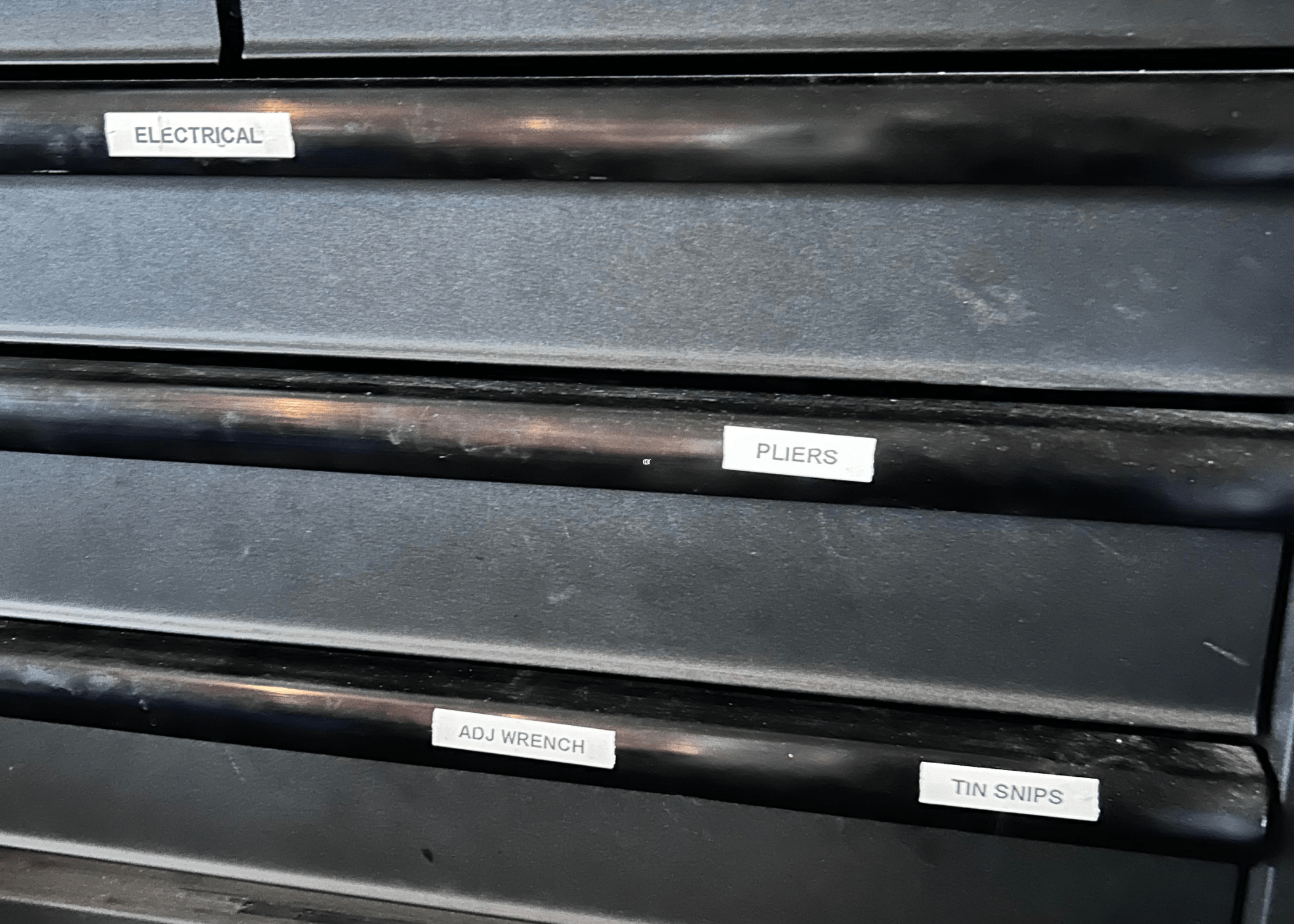labels on tool box