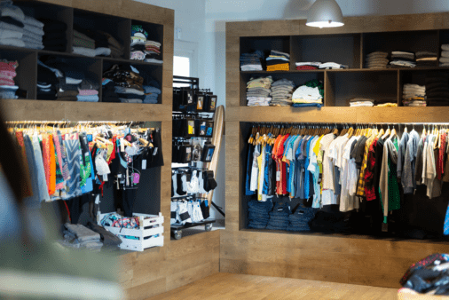Store with brand new clothes.