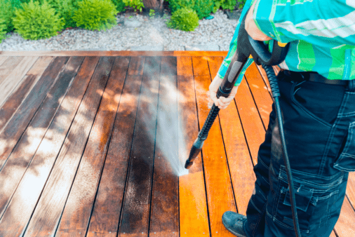 Patio pressure washing.