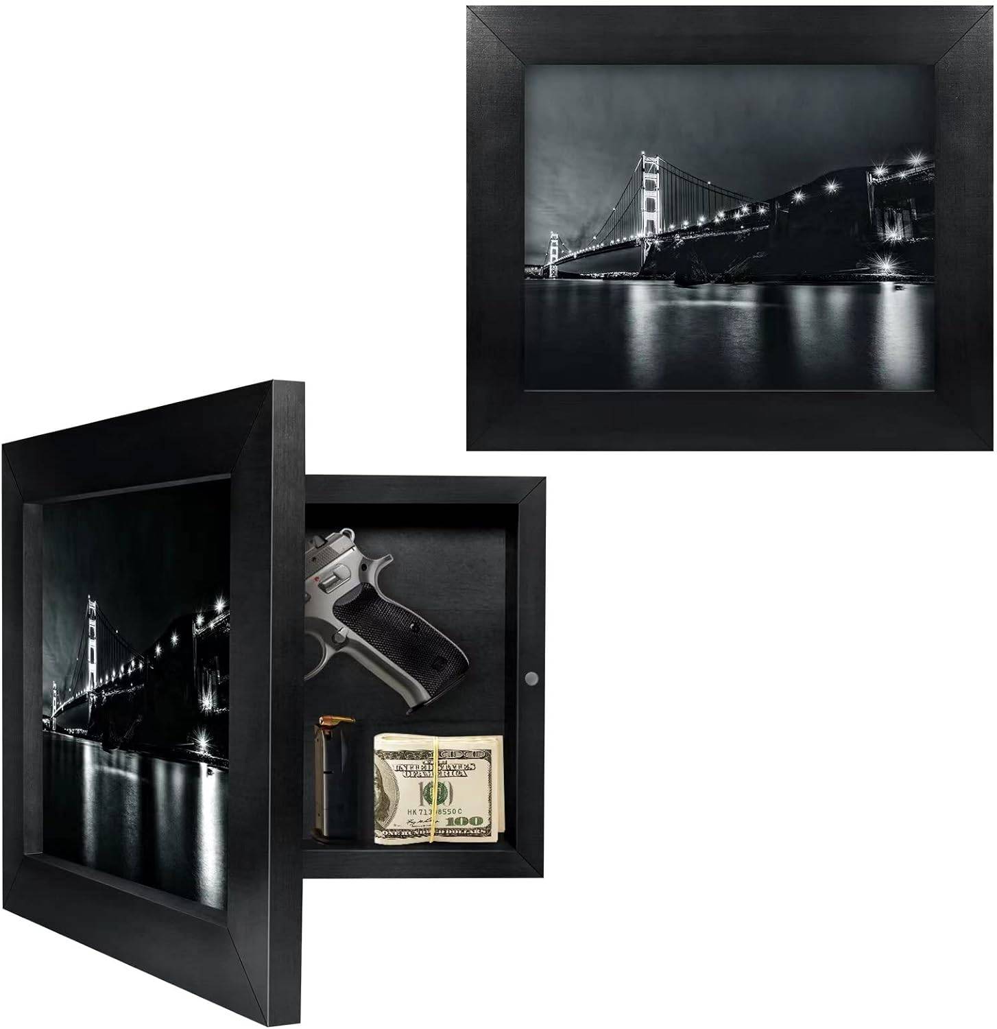 A display photo of a photo frame safe product.