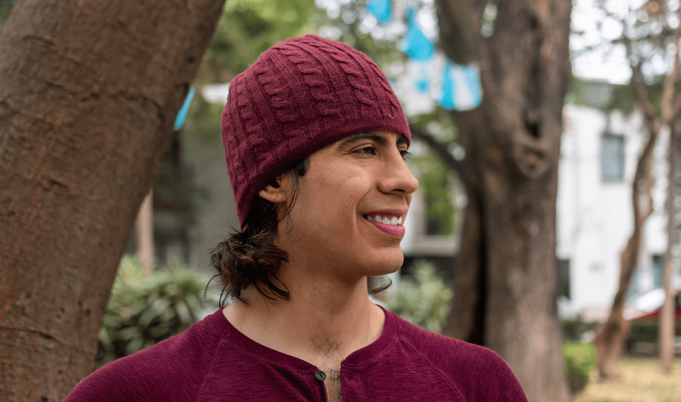 A man wearing a beanie.