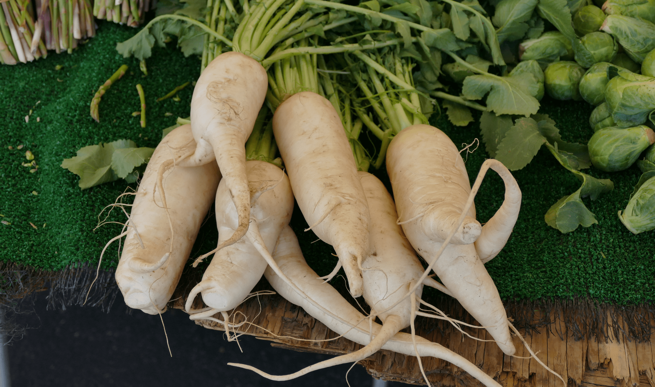 A bunch of parsnips.