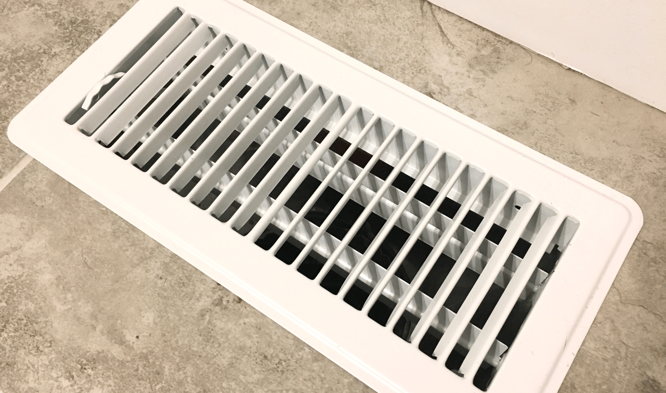 An air vent in the floor.