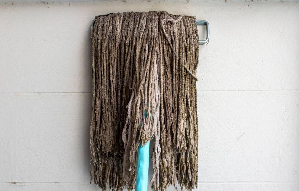 A dirty mop head.