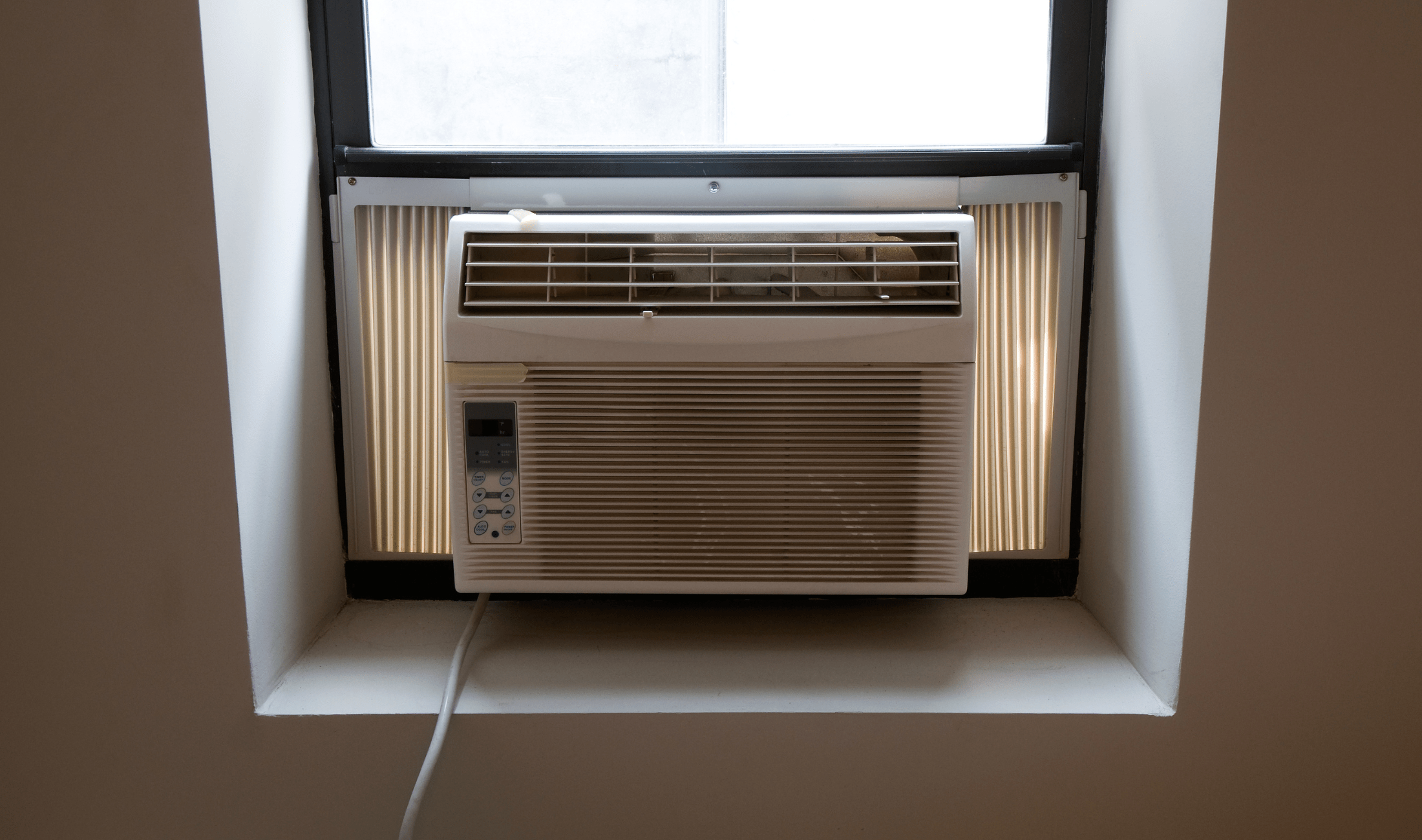 A window A/C unit.