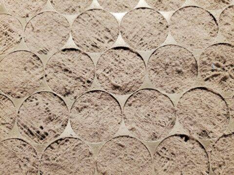 A dirty furnace filter.