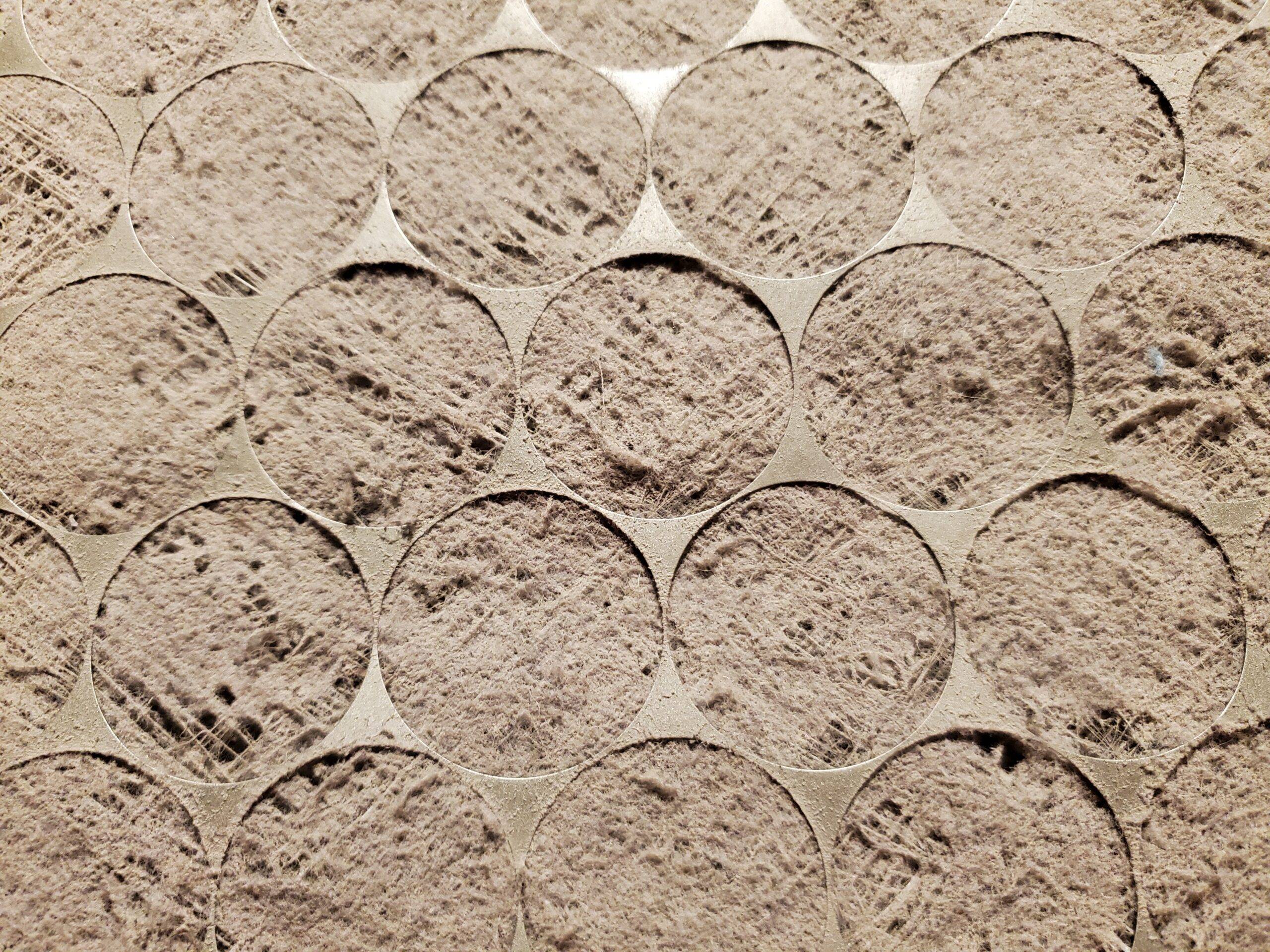 A dirty furnace filter.