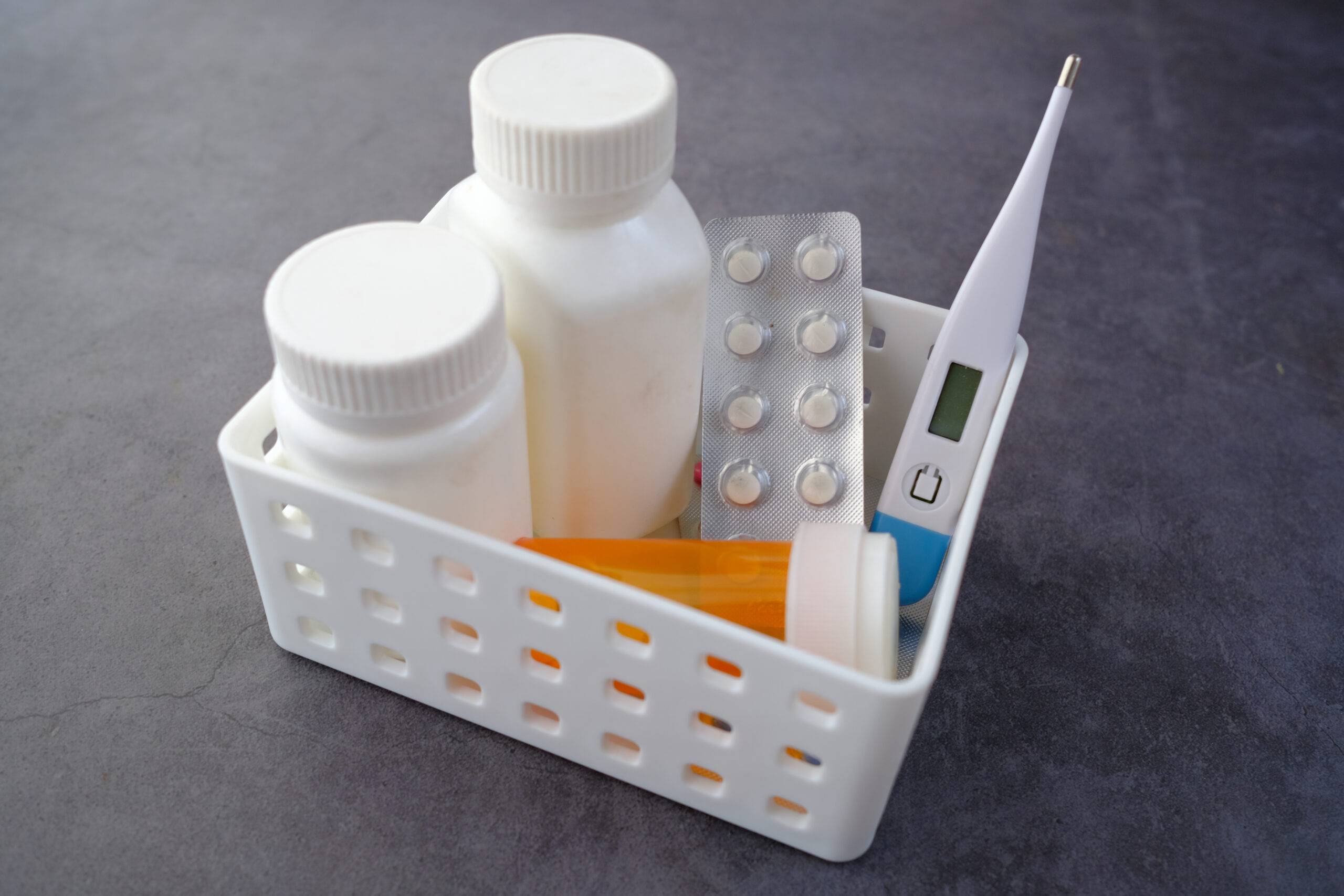 Container of medications.