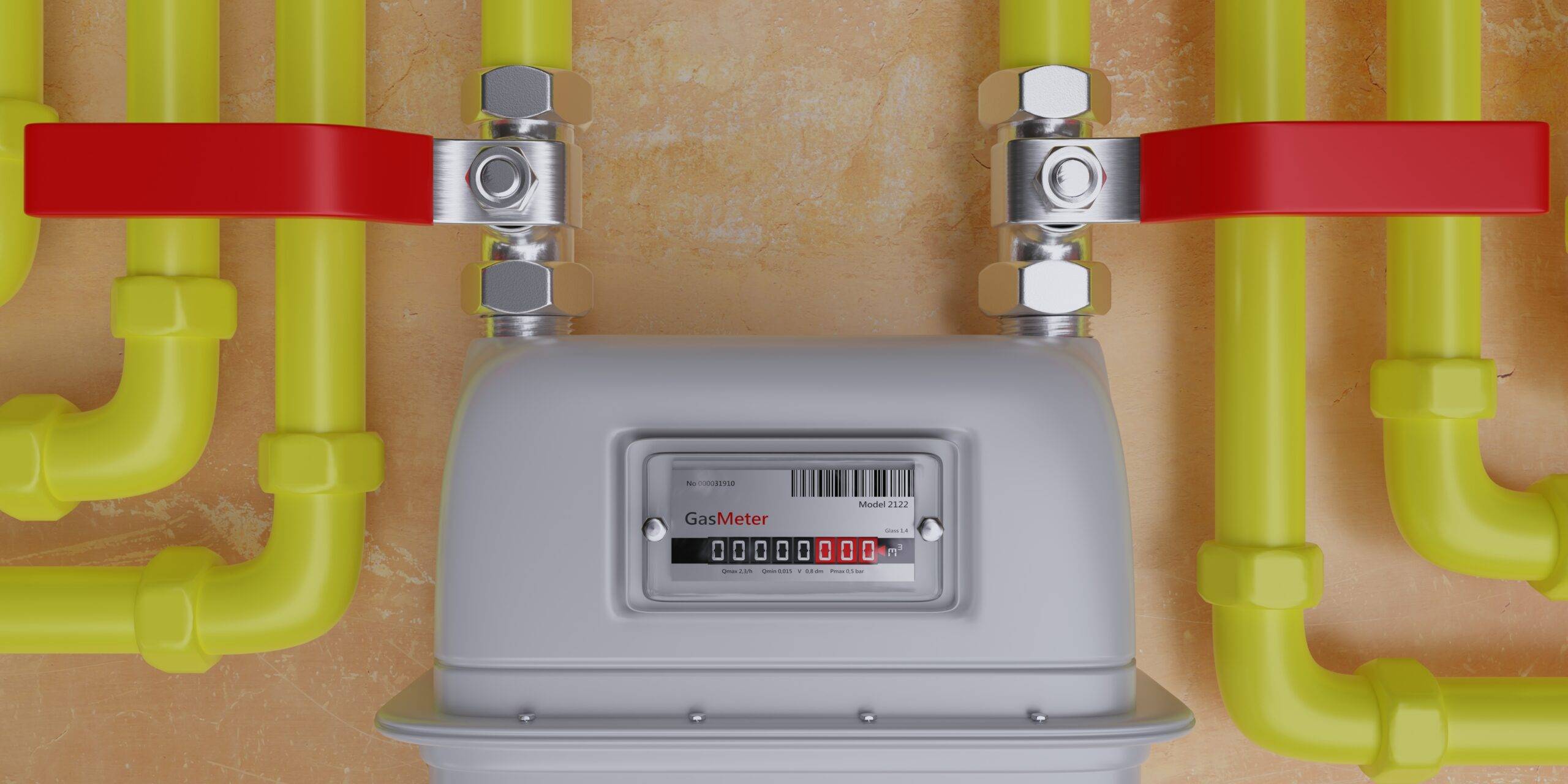 Natural gas utility consumption meter.