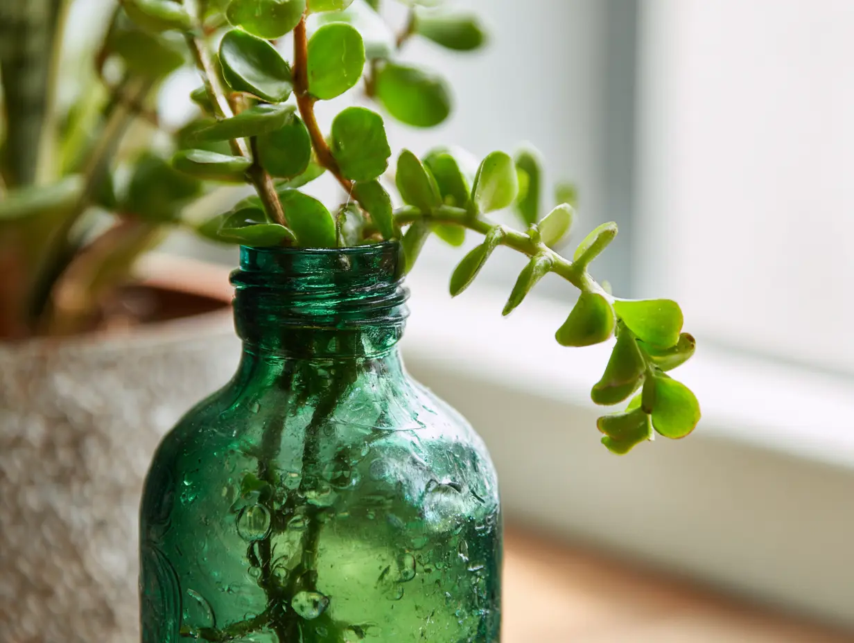 An Upcycled Glass Bottle Planter