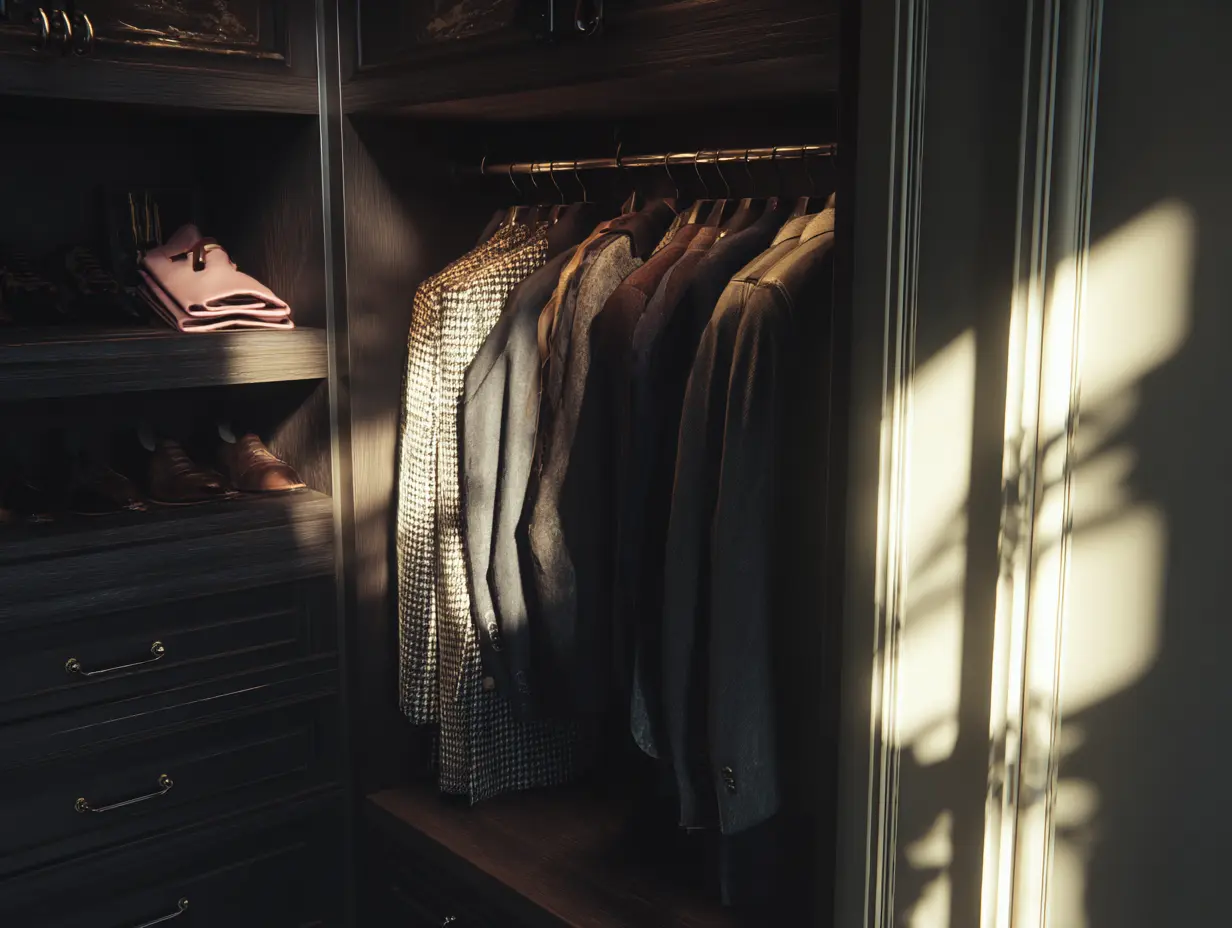 A shot of a clean DIY closet project.